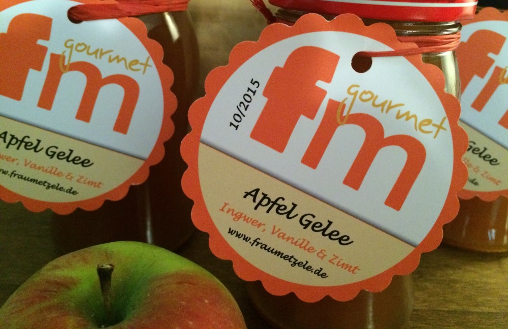 Apfel-Gelee mit Ingwer, Vanille &amp; Zimt - fraumetzele